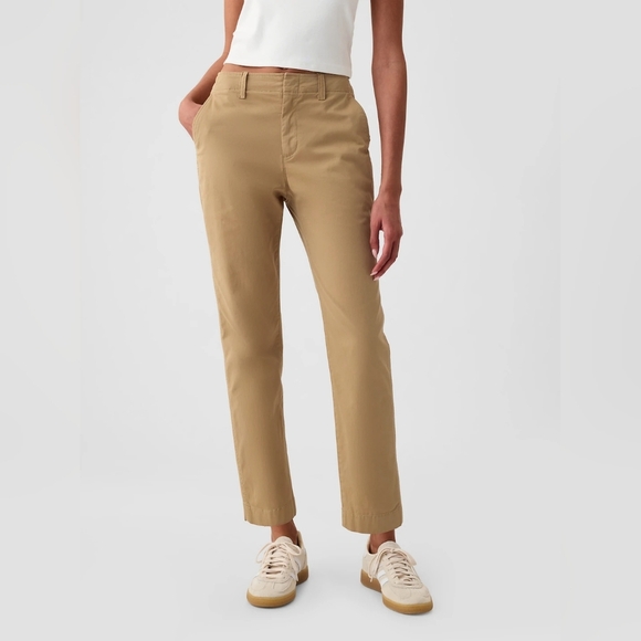 GAP Women Pants Mid Rise Downtown Khakis Mojave Tan NWOT SIZE 12 - Picture 3 of 5
